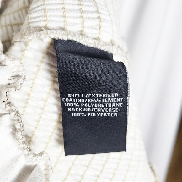 7 For All Mankind Smocked Faux Leather Mini Dress cream - Picture 5 of 5